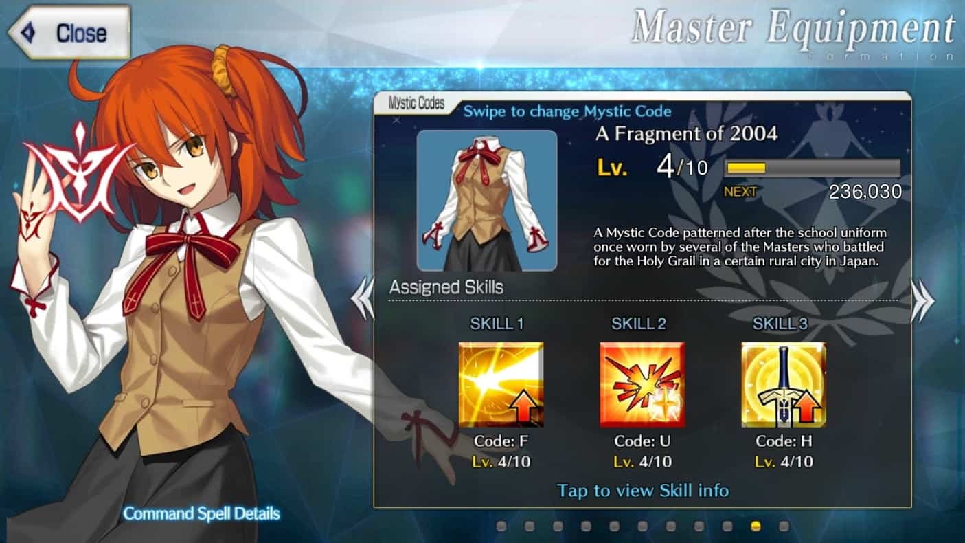 Next skill. FGO Mystic code. Fate Mystic code Halloween. Fate Mystic code Royal Halloween.